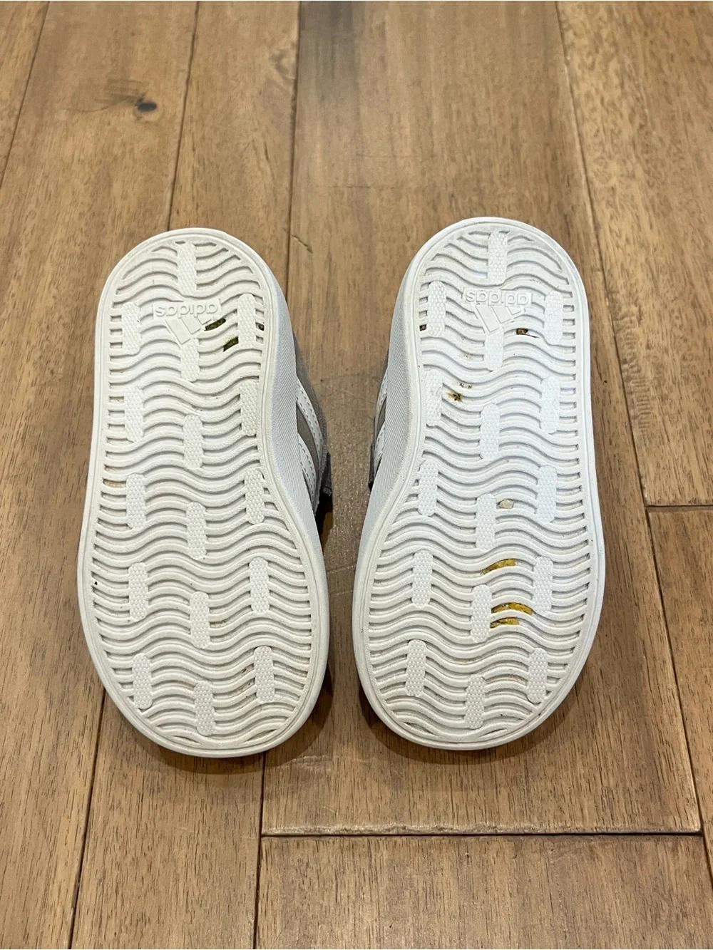adidas Kids Gray Suede Velcro Sneakers